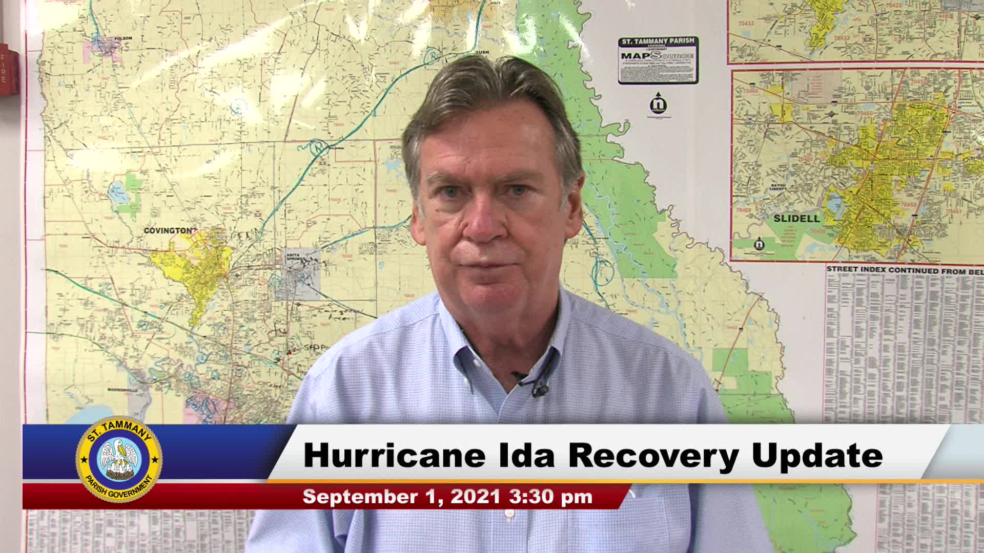 Hurricane Ida Recovery Update September 1, 2021 3:30 pm