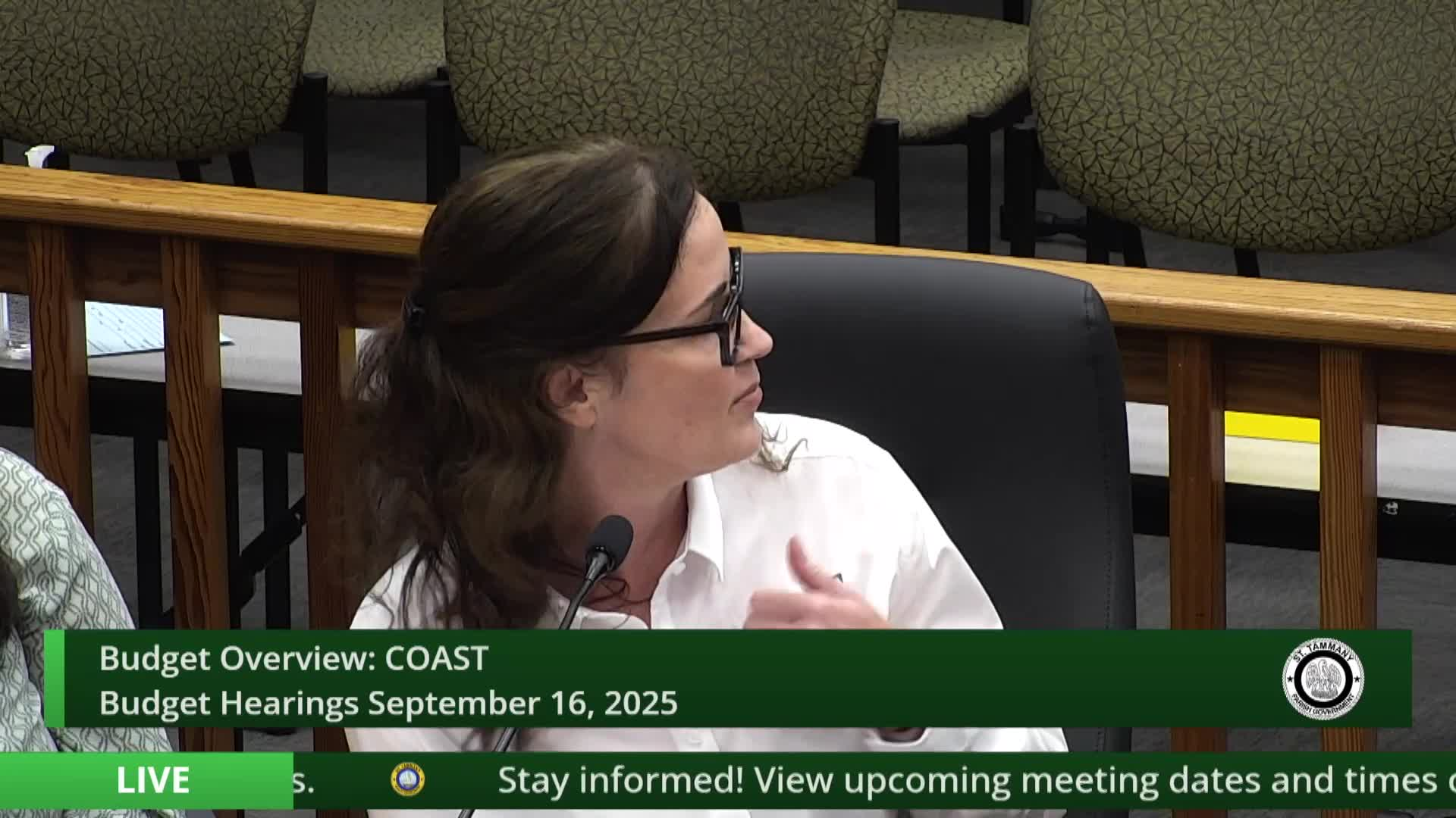 St. Tammany Parish 2026 Budget Hearings : September 16, 2025 - 1:00 pm