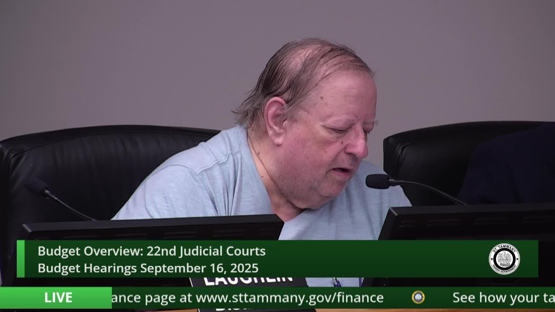 St. Tammany Parish 2026 Budget Hearings : September 16, 2025 - 9:00 am