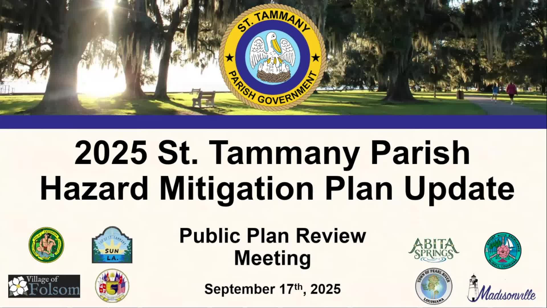 St Tammany Parish Hazard Mitigation Plan : Meeting # 6