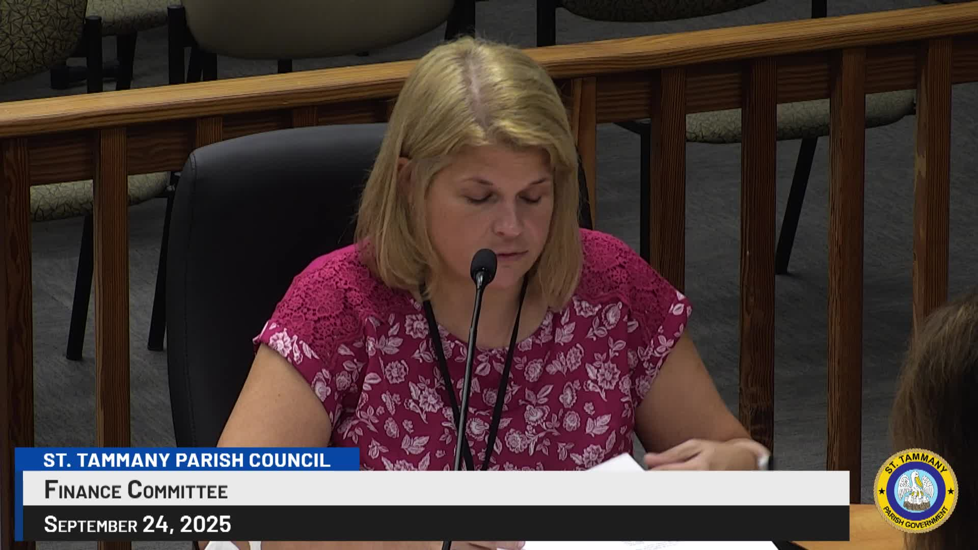 St. Tammany Parish Finance Committee : September 24, 2025