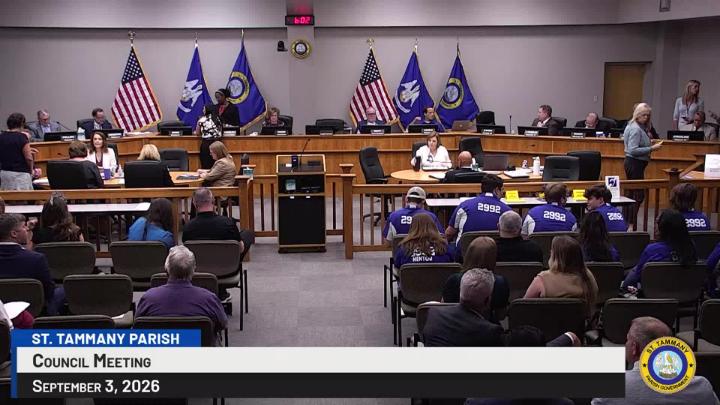 Thumbnail image for St. Tammany Parish Council Meeting September 3, 2026